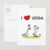 Yoga-Hühner Briefkaart (Voorkant / Achterkant)