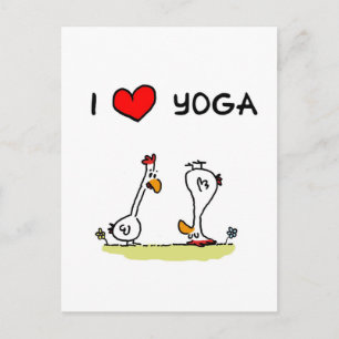 Yoga-Hühner Briefkaart
