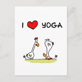 Yoga-Hühner Briefkaart
