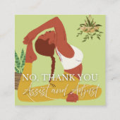 Yoga Hulpkaarten Vierkante Visitekaartje (Achterkant)