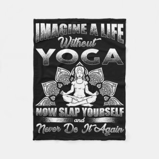 Yoga Humor Kan Leven Niet Zonder Het Zich Inspirer Fleece Deken