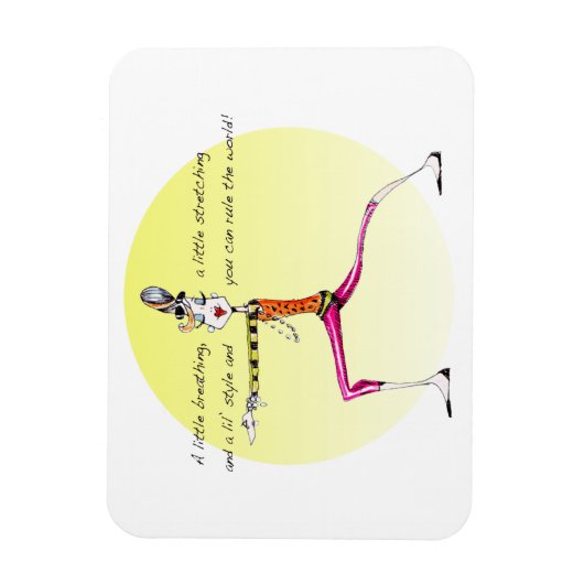 Yoga Humor Magnet Magneet (Verticaal)