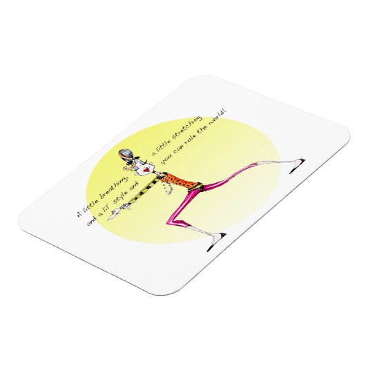 Yoga Humor Magnet Magneet (Linkerzijde)
