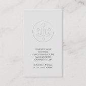 Yoga-icoon | Leisteen achtergrond | Gestapelde ste Visitekaartje (Achterkant)