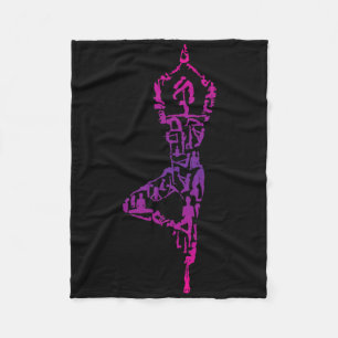 Yoga Icoon Yoga Beoefenaar Yoga Positie Meisjes Yo Fleece Deken