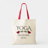 Yoga Ik ben neer, Dog Canvas tas (Achterkant)