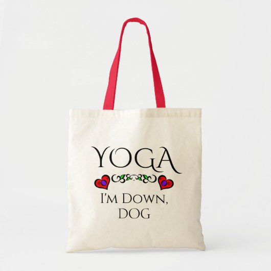 Yoga Ik ben neer, Dog Canvas tas (Voorkant)