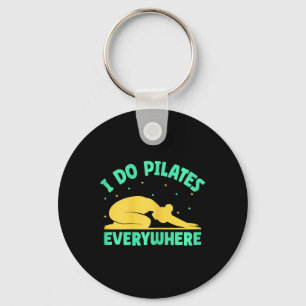 Yoga Ik Doe Pilates Overal Grappige Yoga Sleutelhanger