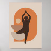 Yoga Illustratie - Kalm en Mindful Design Poster (Voorkant)