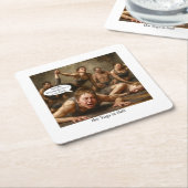 Yoga in de hel. kartonnen onderzetters (Schuin)