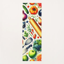 Yoga in de keuken. yogamat