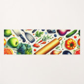 Yoga in de keuken. yogamat (Voorkant (horizontaal))