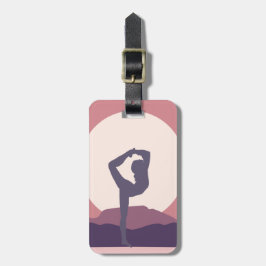 Yoga in Paars Bagagelabel