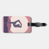 Yoga in Paars Bagagelabel (Achterkant horizontaal)