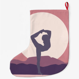 Yoga in Paars Grote Kerstsok