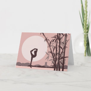 Yoga in Pink Notecards Kaart