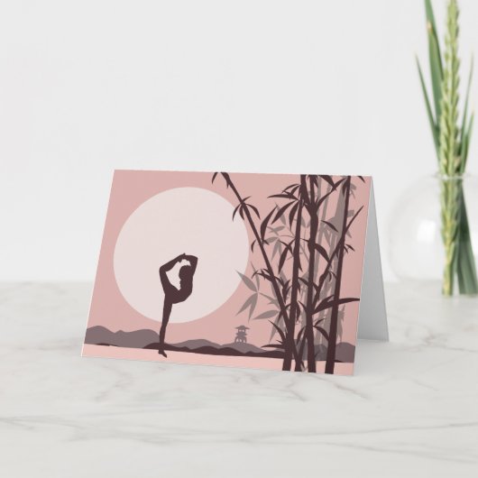 Yoga in Pink Notecards Kaart (Voorkant)