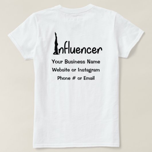 Yoga Influencer T-Shirt (Design achterkant)