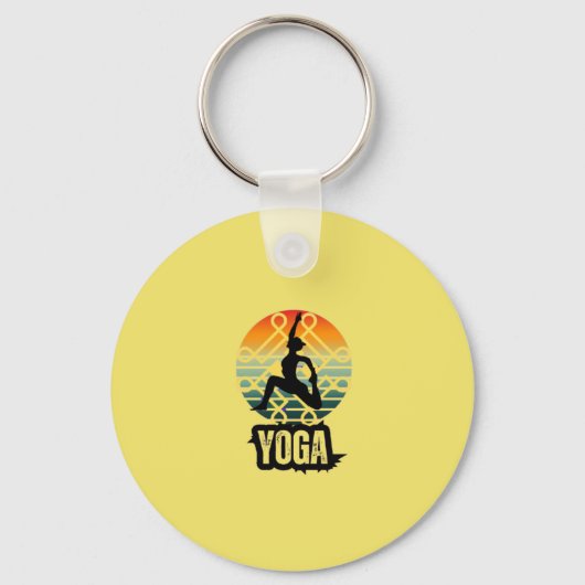Yoga, innerlijke rust sleutelhanger (Voorkant)