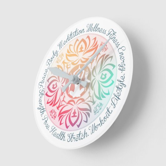 Yoga Inspirations Clock Ronde Klok (Hoek)