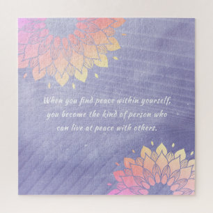 Yoga Instrucor Rose Gold Mandala Quotes Legpuzzel