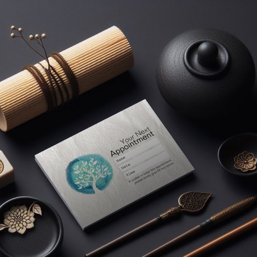 YOGA-instructeur Aanwijzing moderne Waterverf Afsprakenkaartje