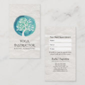 YOGA-instructeur Aanwijzing moderne Waterverf Afsprakenkaartje (Voorkant / Achterkant)