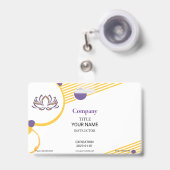 Yoga Instructeur Badge (Voorzijde met uittrekbare clip)