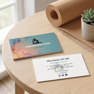 Yoga Instructeur Bedrijf   Lava Energie Visitekaartje