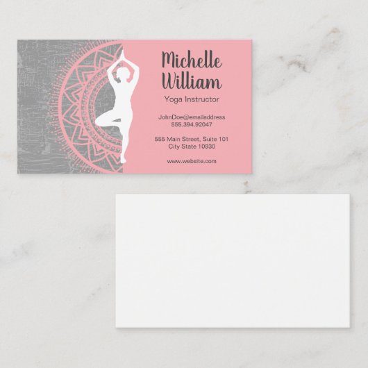 Yoga-instructeur | Bemiddeling | Mandala-patroon Visitekaartje (Voorkant / Achterkant)
