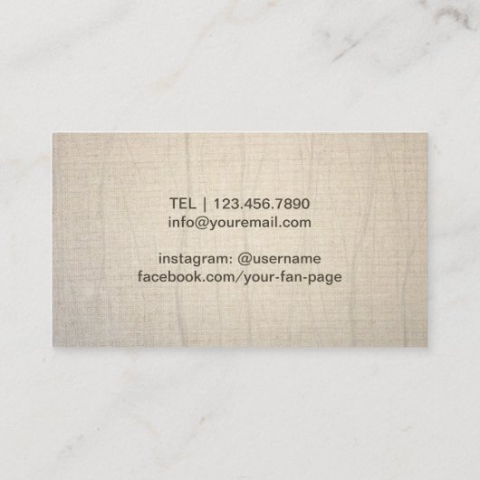 Yoga-instructeur  Boom Elegant Therapie Visitekaartje (Achterkant)