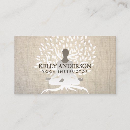 Yoga-instructeur  Boom Elegant Therapie Visitekaartje (Voorkant)