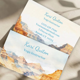 Yoga-instructeur Canyon Watercolor Visitekaartje