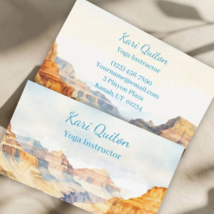 Yoga-instructeur Canyon Watercolor Visitekaartje