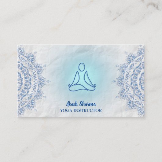 Yoga Instructeur Chakra Mandala Visitekaartje (Voorkant)