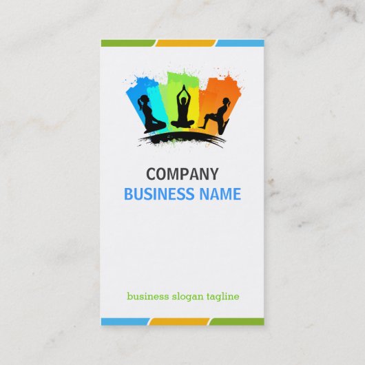 YOGA-instructeur - Creatief kleurrijk Visitekaartje (Achterkant)