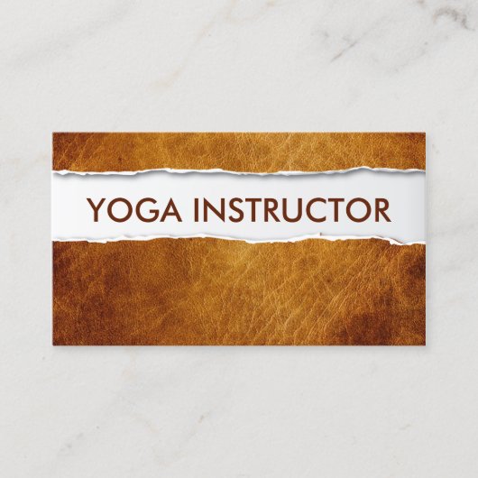 Yoga-instructeur Creative Paper Ripped Visitekaartje (Voorkant)