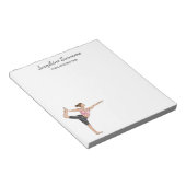 Yoga Instructeur Danser Pose Docent Aangepaste Naa Notitieblok (Schuin)