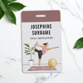 Yoga Instructeur Danser Pose Meditatie Trainer Badge