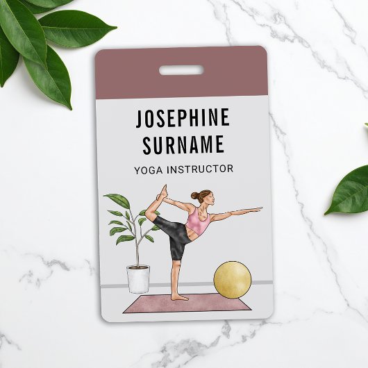 Yoga Instructeur Danser Pose Meditatie Trainer Badge