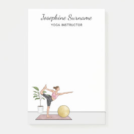 Yoga Instructeur Danser Pose Trainer Aangepaste na Post-it® Notes