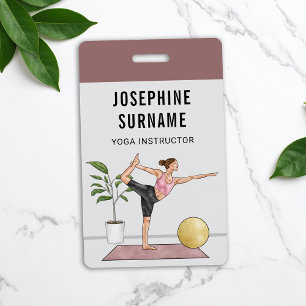 Yoga-instructeur Danseres-houding Meditatie Traine Badge