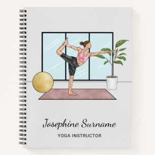 Yoga-instructeur Dansereshouding Trainer Persoonli Notitieboek