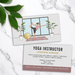 Yoga Instructeur Danserhouding Meditatie Docent Visitekaartje