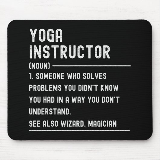 Yoga-instructeur Definitie T-shirts Grappige Funct Muismat (Voorkant)