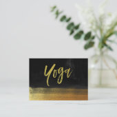 *~* Yoga Instructeur Docent Goud & Zwart Modern Visitekaartje (Staand voorkant)