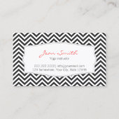 Yoga instructeur Elegant Chevron Stripes Visitekaartje (Voorkant)