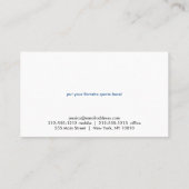 YOGA INSTRUCTEUR, FITNESS TRAINER Visitekaartje (Achterkant)