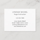 Yoga Instructeur Floral Visitekaartje (Achterkant)