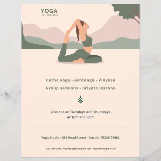Yoga instructeur flyer (Voorkant)